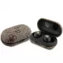 Guess GUTWSP4EGW auricolari true wireless con custodia di ricarica, Bluetooth 5.3, ENC, marrone 4G Metal