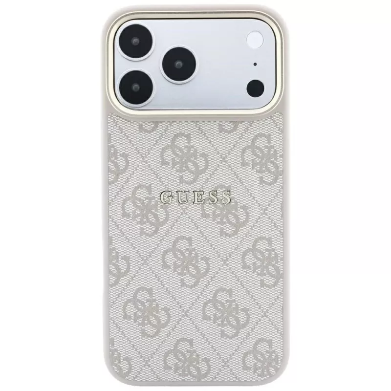 Custodia MagSafe GUESS Embossed 4G Classic per iPhone 17 Pro / 18 Pro - rosa