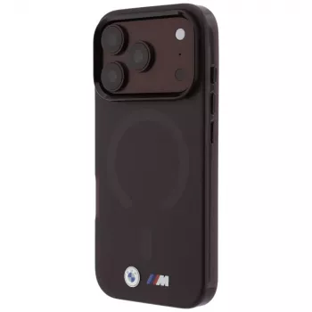 Custodia MagSafe BMW M IML Frosted Metal Logo & Trims per iPhone 18 Pro Max / 17 Pro Max - bordeaux
