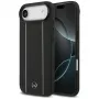 Mercedes-Benz Custodia MagSafe in pelle con motivo a stelle e strisce per iPhone Air, Nero