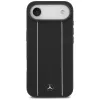 Mercedes-Benz Custodia MagSafe in pelle con motivo a stelle e strisce per iPhone Air, Nero