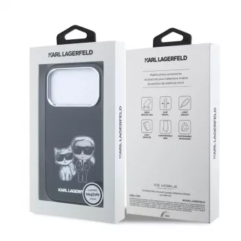 Custodia MagSafe Karl Lagerfeld Karl & Choupette Bodies Sketch Print per iPhone 18 Pro Max / 17 Pro Max - nero