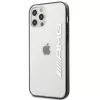 AMG AMHCP12LAESLBK Custodia rigida trasparente per iPhone 12 Pro Max con cornice nera laccata metallizzata