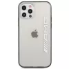 AMG AMHCP12LAESLBK Custodia rigida trasparente per iPhone 12 Pro Max con cornice nera laccata metallizzata