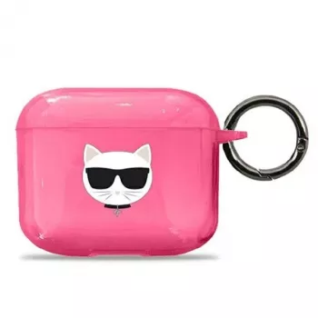 Karl Lagerfeld KLA3UCHFP Custodia per AirPods 3 rosa Choupette
