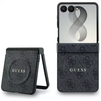 GUESS Custodia MagSafe 4G Classic per Samsung Galaxy Z Flip8 - Nero