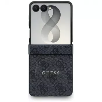 GUESS Custodia MagSafe 4G Classic per Samsung Galaxy Z Flip8 - Nero