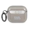 Karl Lagerfeld KLA3UKHGK Custodia per AirPods 3 nera glitter testa di Karl