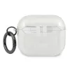 Karl Lagerfeld KLA3UKHGS Custodia per AirPods 3 argento glitter testa di Karl