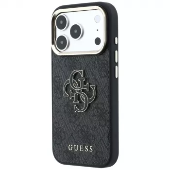 GUESS Custodia 4G e Big Resin Logo per iPhone 17 Pro Max / 18 Pro Max - Nero