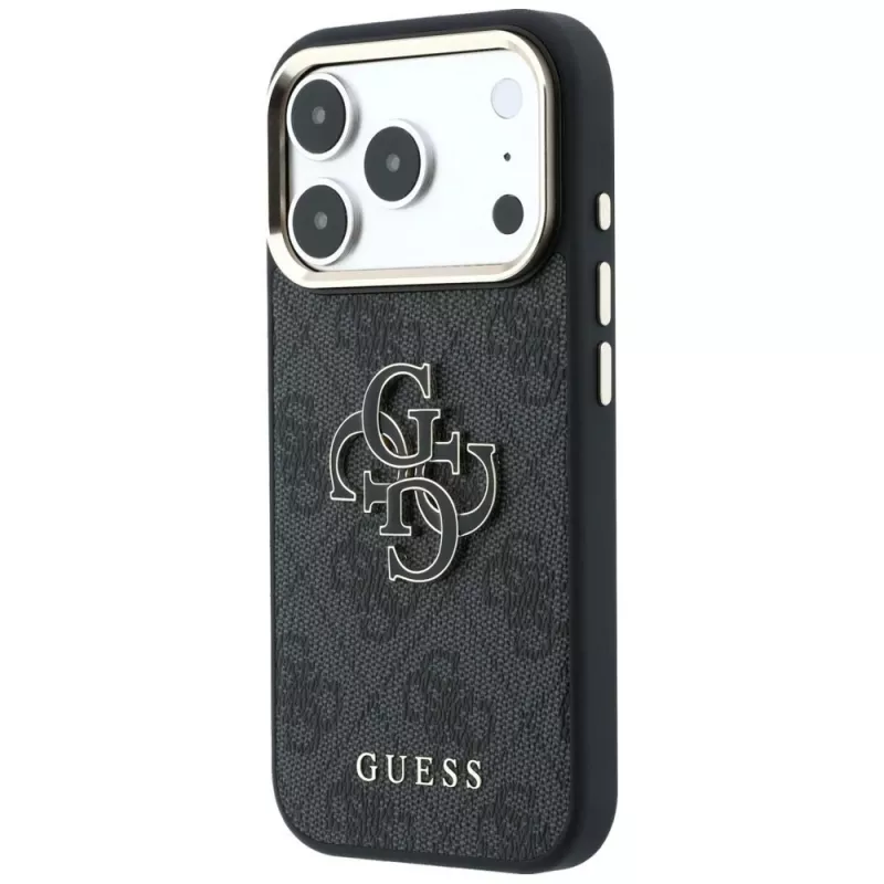 GUESS Custodia 4G e Big Resin Logo per iPhone 17 Pro Max / 18 Pro Max - Nero