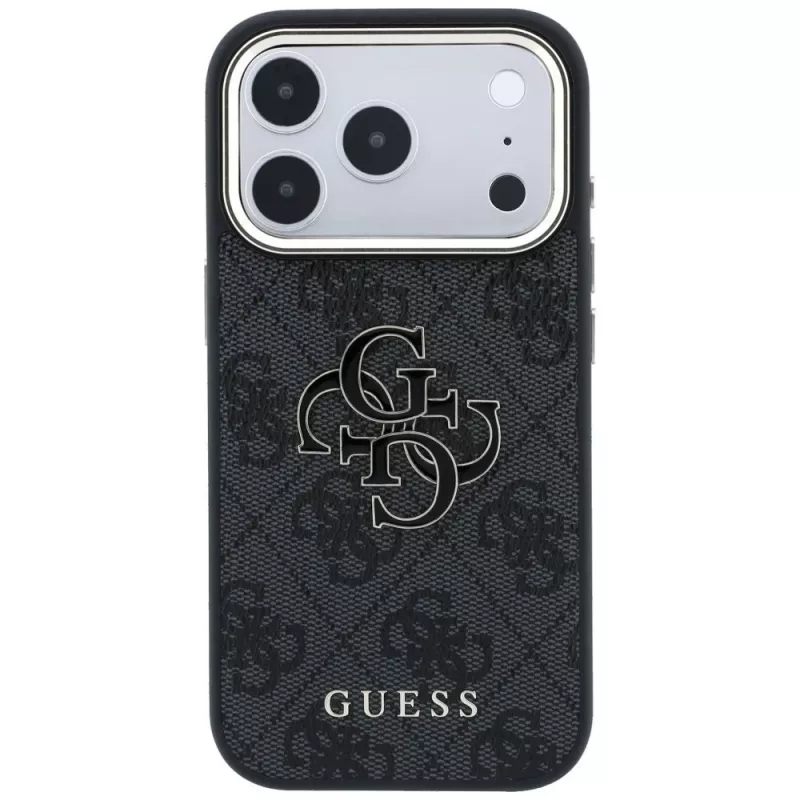 GUESS Custodia 4G e Big Resin Logo per iPhone 17 Pro Max / 18 Pro Max - Nero