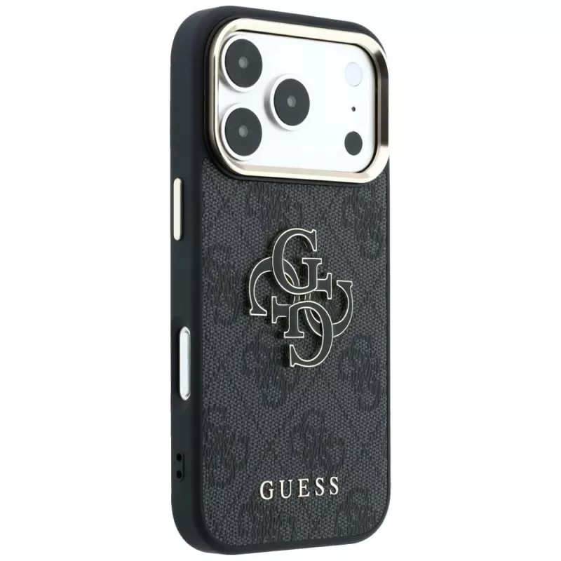 GUESS Custodia 4G e Big Resin Logo per iPhone 17 Pro Max / 18 Pro Max - Nero
