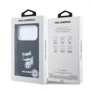 Karl Lagerfeld Custodia MagSafe IML Choupette Body Sketch Print per iPhone 18 Pro Max / 17 Pro Max - Nero