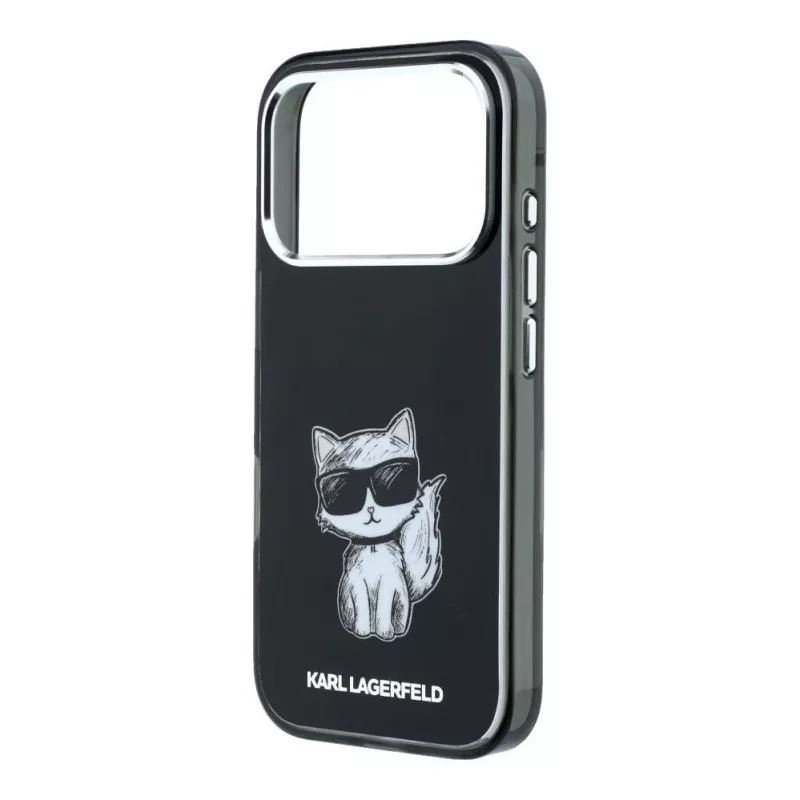 Karl Lagerfeld Custodia MagSafe IML Choupette Body Sketch Print per iPhone 18 Pro Max / 17 Pro Max - Nero