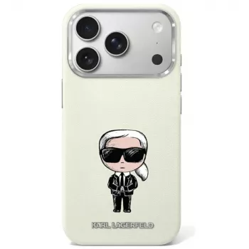 Karl Lagerfeld Custodia MagSafe Smooth Ikonik Sketch per iPhone 18 Pro / 17 Pro beige