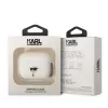 Karl Lagerfeld KLAPRUNIKH Custodia per AirPods Pro bianca in silicone Karl Head 3D