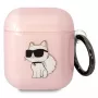 Karl Lagerfeld Custodia per AirPods 1/2 Ikonik Choupette rosa