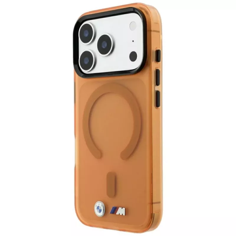 BMW M Custodia MagSafe IML Frosted Metal Logo & Trims per iPhone 18 Pro Max / 17 Pro Max - Arancione