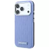 Karl Lagerfeld Custodia MagSafe Grained Mono Resin Logo per iPhone 18 Pro Max / 17 Pro Max - Azzurro
