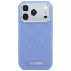 Karl Lagerfeld Custodia MagSafe Grained Mono Resin Logo per iPhone 18 Pro Max / 17 Pro Max - Azzurro