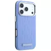 Karl Lagerfeld Custodia MagSafe Grained Mono Resin Logo per iPhone 18 Pro Max / 17 Pro Max - Azzurro