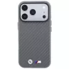 BMW M Custodia MagSafe Carbon Metal Logo per iPhone 18 Pro Max / 17 Pro Max - Grigio
