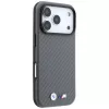 BMW M Custodia MagSafe Carbon Metal Logo per iPhone 18 Pro Max / 17 Pro Max - Grigio