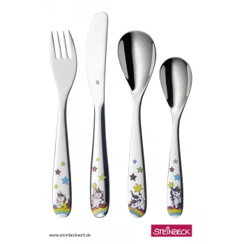 WMF Unicorn Set posate per bambini 4 pezzi argento
