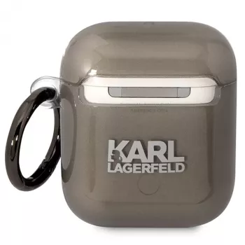 Karl Lagerfeld KLA2HNIKTCK Custodia per AirPods 1/2 nera testa di Karl
