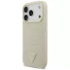 GUESS Custodia MagSafe Croco Triangle Logo per iPhone 17 Pro - Oro
