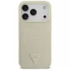GUESS Custodia MagSafe Croco Triangle Logo per iPhone 17 Pro - Oro