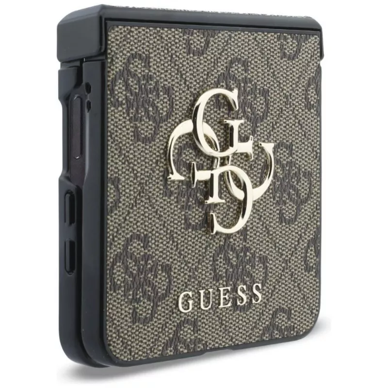 GUESS Custodia rigida Big 4G Logo per Samsung Galaxy Z Flip4 - Marrone