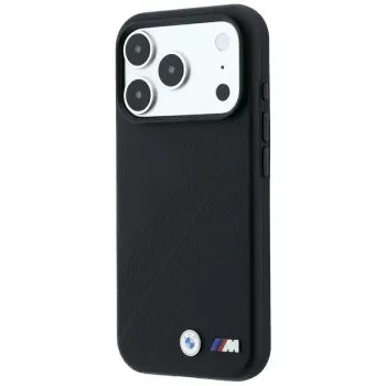 BMW M Custodia MagSafe Tire Track Metall-Logo per iPhone 18 Pro Max / 17 Pro Max - Nero