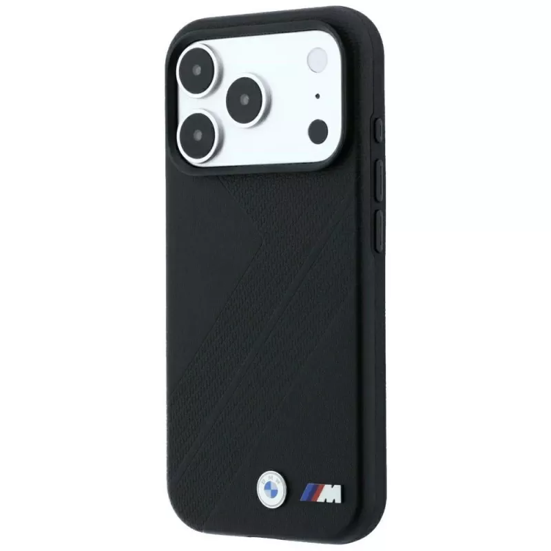 BMW M Custodia MagSafe Tire Track Metall-Logo per iPhone 18 Pro Max / 17 Pro Max - Nero
