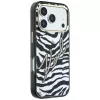 Karl Lagerfeld Custodia MagSafe IML Signature Zebra Glitter per iPhone 18 Pro / 17 Pro - Oro