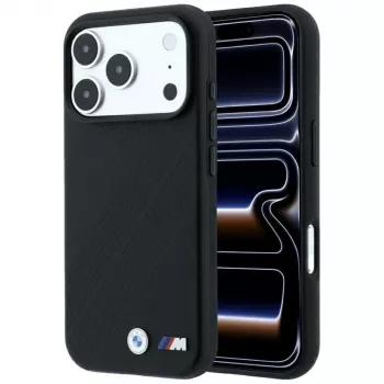 BMW M Custodia MagSafe Tire Track Metal Logo per iPhone 18 Pro / 17 Pro - Nero