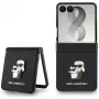 Karl Lagerfeld Custodia Karl & Choupette Saffiano Pins per Samsung Galaxy Z Flip8 - Nero