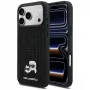 Karl Lagerfeld Custodia Rhinestones Karl & Choupette Pin per iPhone 17 Pro Max - Nero