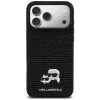 Karl Lagerfeld Custodia Rhinestones Karl & Choupette Pin per iPhone 17 Pro Max - Nero