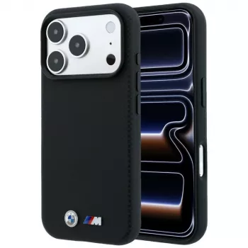 BMW M Custodia MagSafe Quadrille Kevlar Metall-Logo per iPhone 18 Pro / 17 Pro - Nero