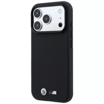 BMW M Custodia MagSafe Quadrille Kevlar Metall-Logo per iPhone 18 Pro / 17 Pro - Nero