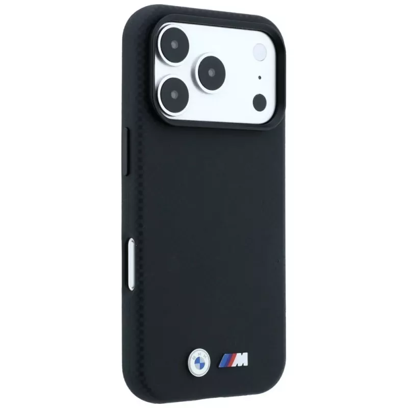 BMW M Custodia MagSafe Quadrille Kevlar Metall-Logo per iPhone 18 Pro / 17 Pro - Nero