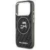Karl Lagerfeld Custodia MagSafe IML Glitter Karl & Choupette Heads Logo per iPhone 17 Pro nera