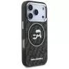 Karl Lagerfeld Custodia MagSafe IML Glitter Karl & Choupette Heads Logo per iPhone 17 Pro nera