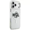 Karl Lagerfeld Custodia MagSafe IML Glitter Karl & Choupette Sketch Logo per iPhone 17 Pro Max, trasparente