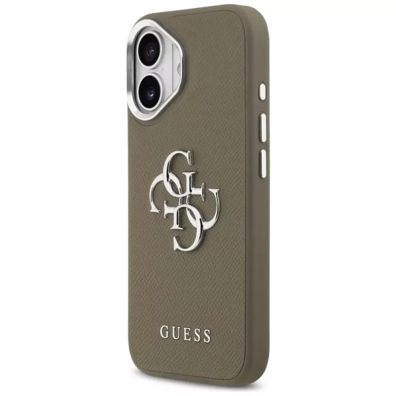 Guess Grained Big 4G Classic Logo custodia per Apple iPhone 17 - Marrone