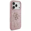 GUESS Fixed Glitter Big 4G custodia per iPhone 18 Pro / 17 Pro – Rosa
