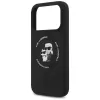 Karl Lagerfeld Silicone Karl & Choupette Ring custodia MagSafe per iPhone 17 Pro Max - Nero