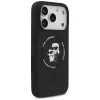 Karl Lagerfeld Silicone Karl & Choupette Ring custodia MagSafe per iPhone 17 Pro Max - Nero